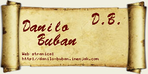 Danilo Buban vizit kartica